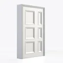 VDOMDOORS Front Exterior Prehung Metal-Plastic Right 45 Degree View