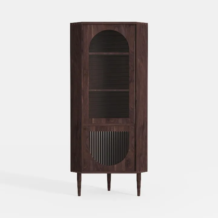 Tribesigns 68-Inch Tall Corner Cabinet, Farmhouse
