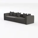 118" Cloud Couch Modular Sectional Sofa for Living Left 45 Degree View