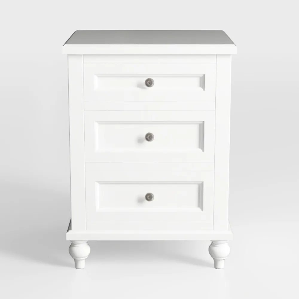 VINGLI 19.7" W Night Stand Set 2 White Nightstand