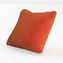 Minimalist Velvet Throw Pillow 3D Model Left 45 Degree View