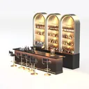 bar counter set-Bar Furniture Left 45 Degree View
