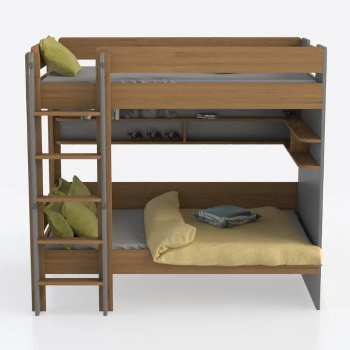 South Shore Bebble Bunk Bed, Twin, Charcoal Gray a