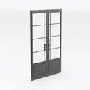SARTODOORS Solid Interior French Double Doors 72  Right 45 Degree View