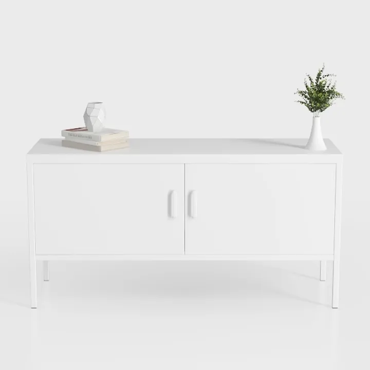 2 Door Metal Accent Storage Cabinet for Bed Room