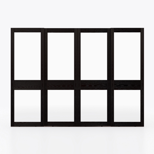 Interior door-TATA solid wood composite sliding door 1 red oak open