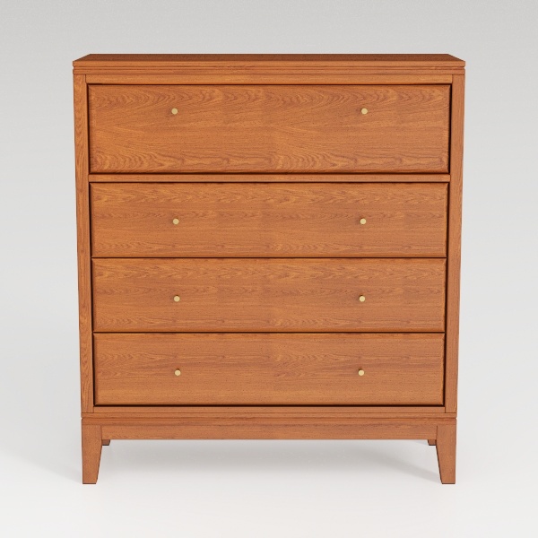 Walker Edison Contemporary Solid Red Oak Veneer