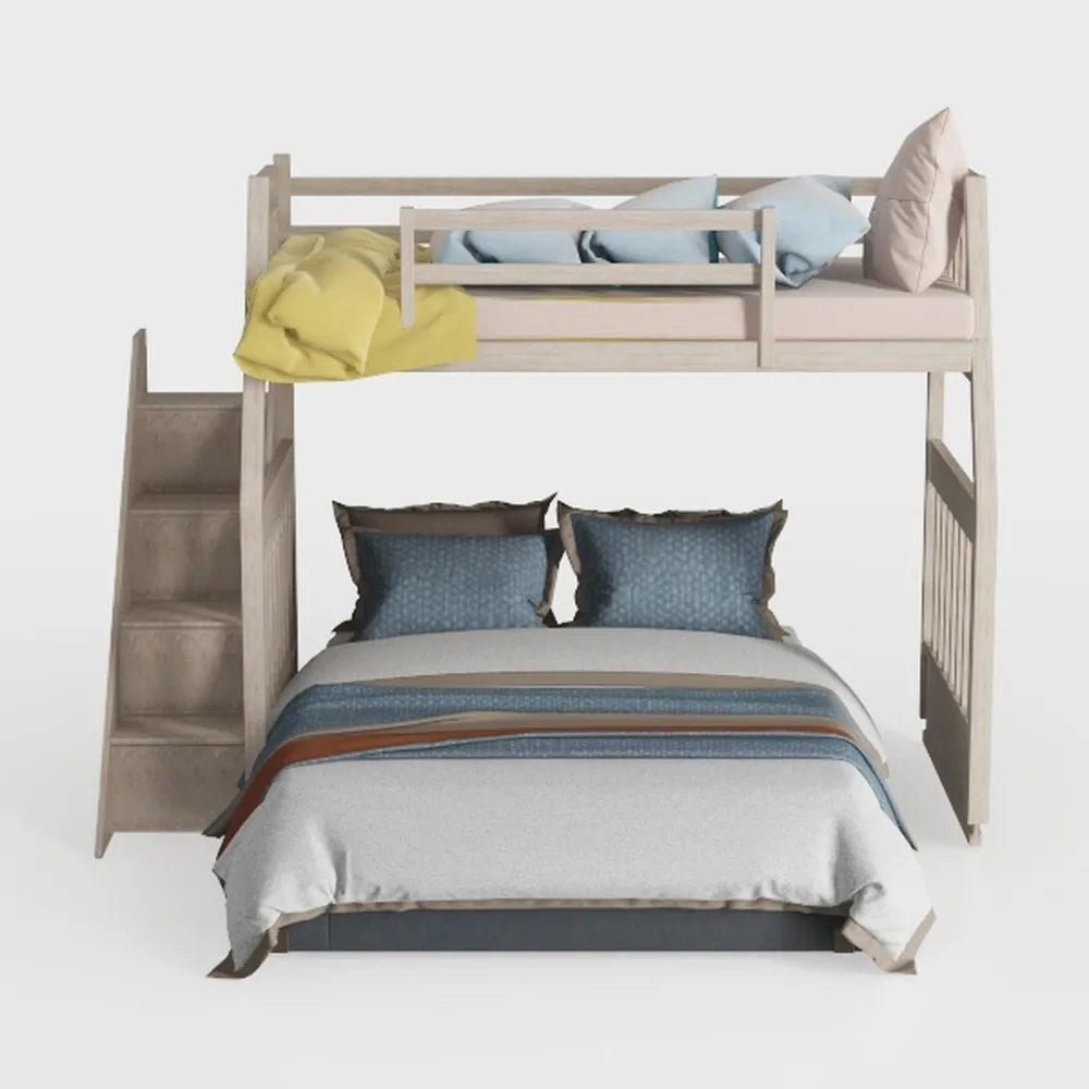 Harper & Bright Designs Twin Over Full Bunk Bed Fr