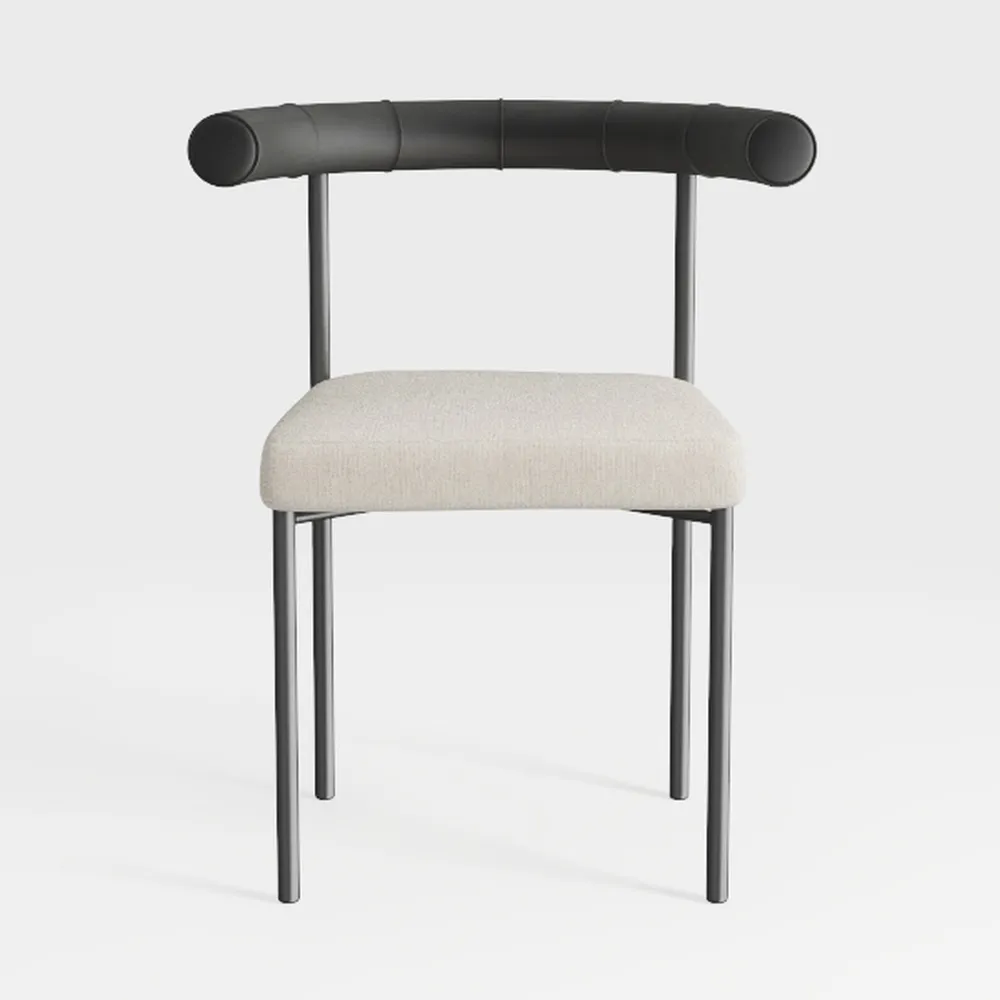 Amisco Caris Dining Chair - Cream Bouclé Polyester