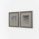 Minimalist Framed Bird Wall Art Prints Set 3D Model Left 45 Degree View