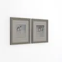 Minimalist Framed Bird Wall Art Prints Set 3D Model Right 45 Degree View
