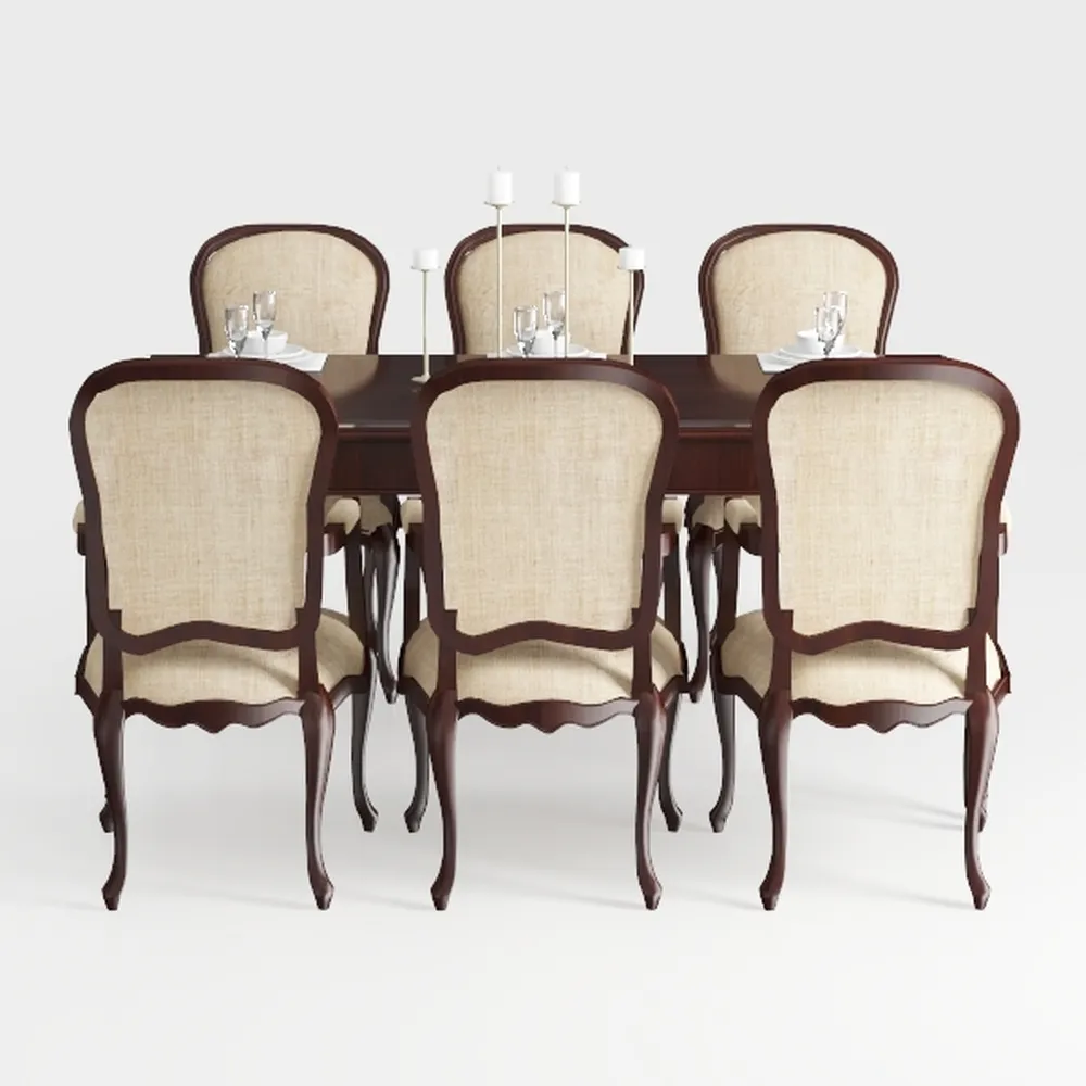 PU Leather Dining Chairs Set of 4 Mid Century