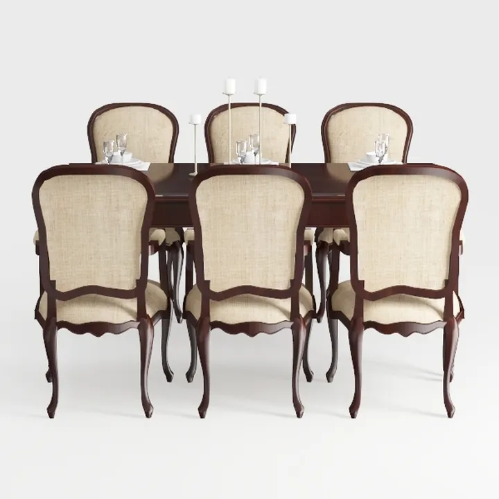 PU Leather Dining Chairs Set of 4 Mid Century