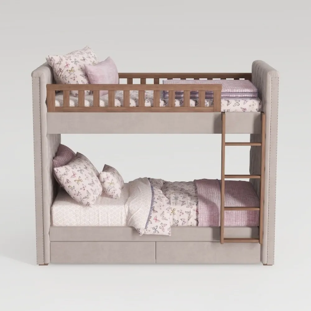 Harper & Bright Designs Low Bunk Beds Twin Over Tw