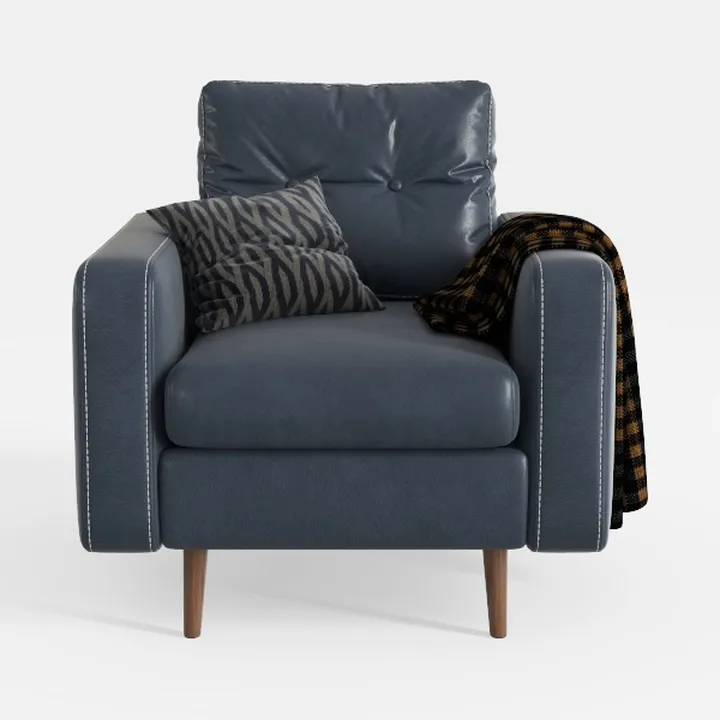 SEOCCTV Accent Chair, Mid-Century Modern Velvet Li