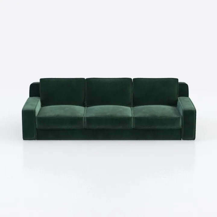 3 Seater Sofa Couch with Deep Seat, 90" Modern