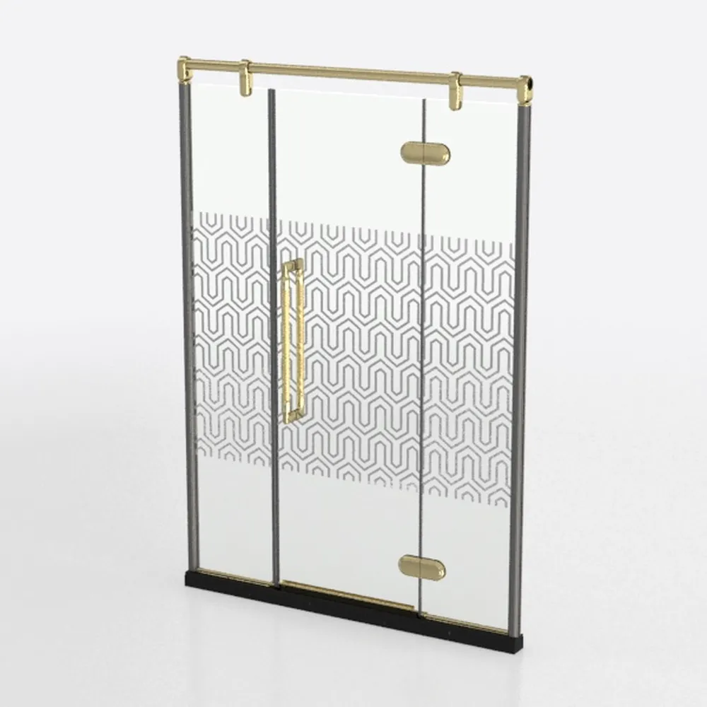 ANZZI 76 x 60 inch Frameless Madam Shower Door in