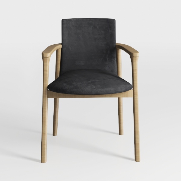 Wood Chair with Backrest, Comfortable Dining Chair