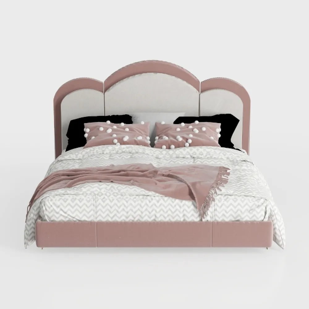 GarveeHome Upholstered Twin Bed Frame with Led