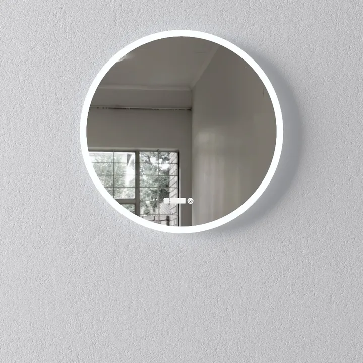 Minimalist Round Wall Mirror Glass Acrylic Frame 3D Model