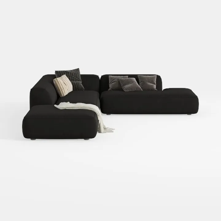 82" Boneless Couch, L-Shaped Small Modular