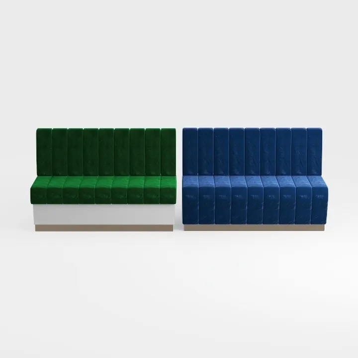3-Piece Modern Velvet/Metal Sofa & Armchair Set in