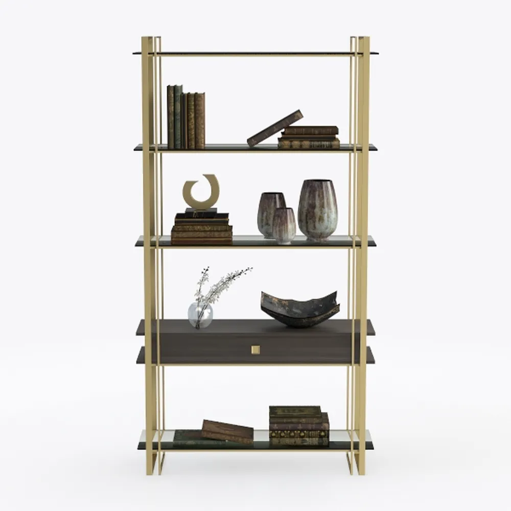 5-Tier Wooden Open Bookcase, Modern Display