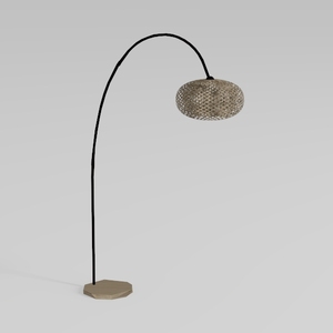 ROTTOGOON Boho Floor Lamp with Dimmable Bulb