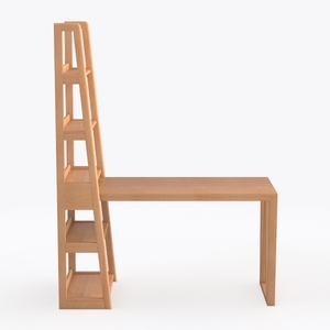 Monarch Specialties Ladder Desk-Bookcase-Wall Book