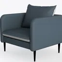 MINCETA Accent Chairs,Armchair(Seat Area:19.7" D Left 45 Degree View
