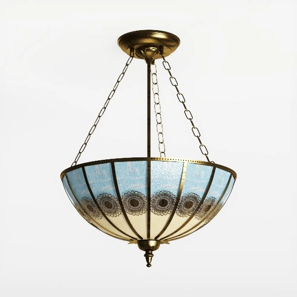 WERFACTORY Tiffany Ceiling Light Fixture Sea Blue