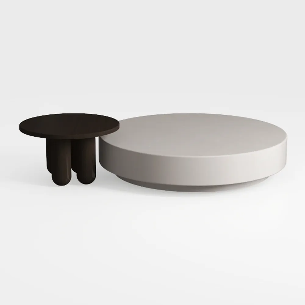 Modern Simple Double-Layer Round Coffee Table