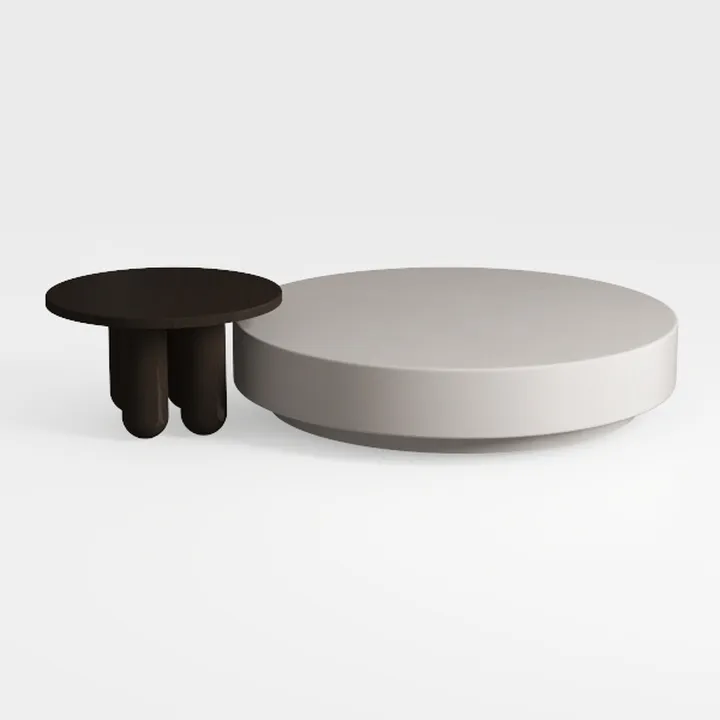 Modern Simple Double-Layer Round Coffee Table