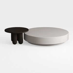 Modern Simple Double-Layer Round Coffee Table