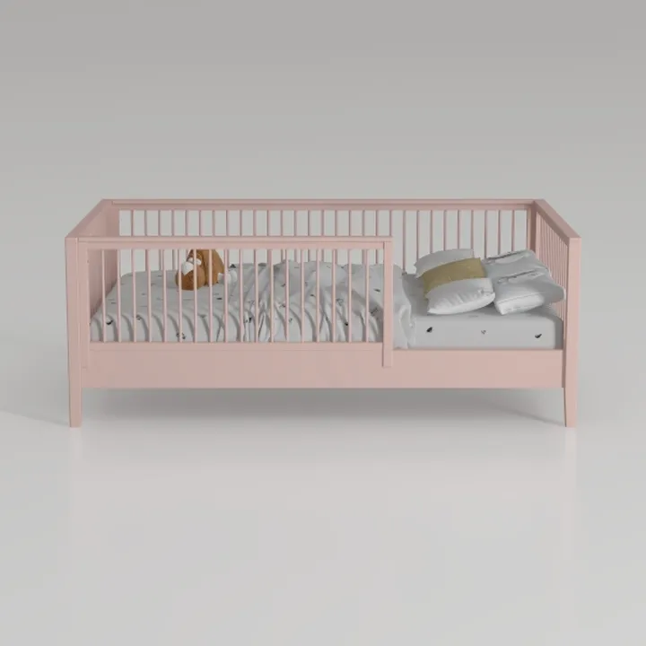 Twin Size Wood Platform Bed with Slats Support, 