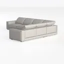 Meridian Furniture 146Cream-Sec6A Indulge Left 45 Degree View