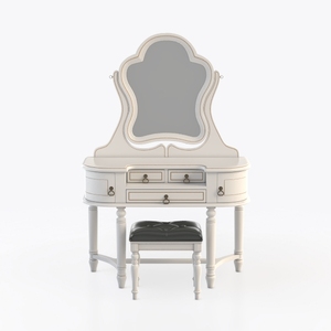 Black Makeup Vanity Set with Mirror Cabinet