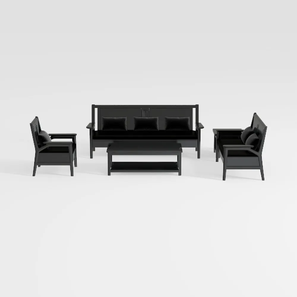 ALAULM Aluminum Patio Furniture Set L-Shaped Sofa