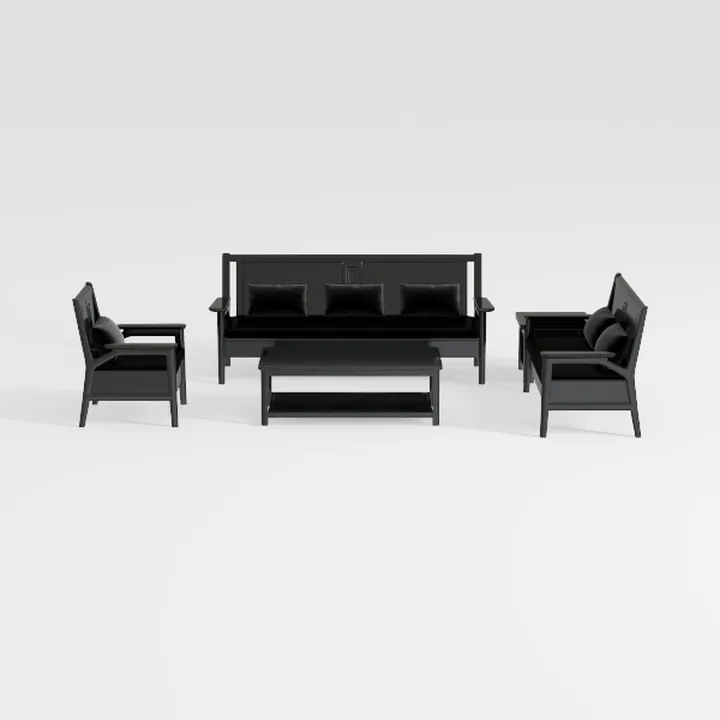ALAULM Aluminum Patio Furniture Set L-Shaped Sofa