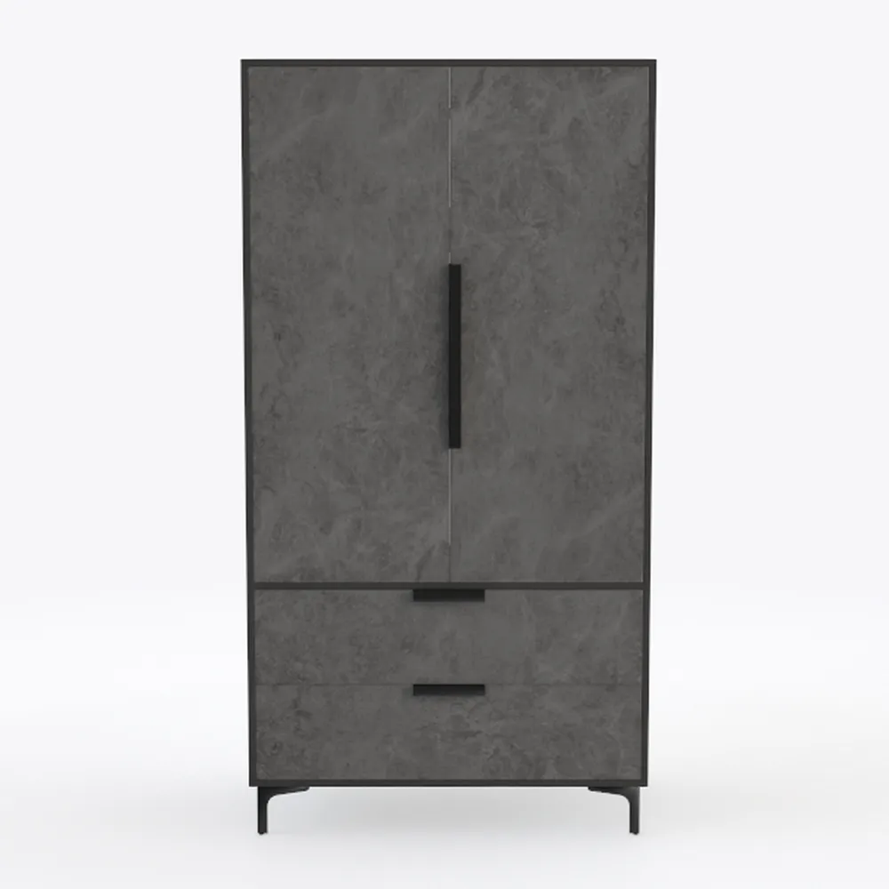 71" Tall Kitchen Pantry, Modern Curved Pantry