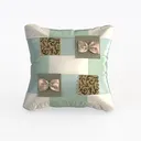 Summer Theme Palm Tree Leaves Outdoor Pillow Right 45 Degree View