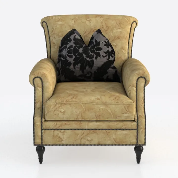 Velvet Upholstered Accent Chair Modern Single Sofa