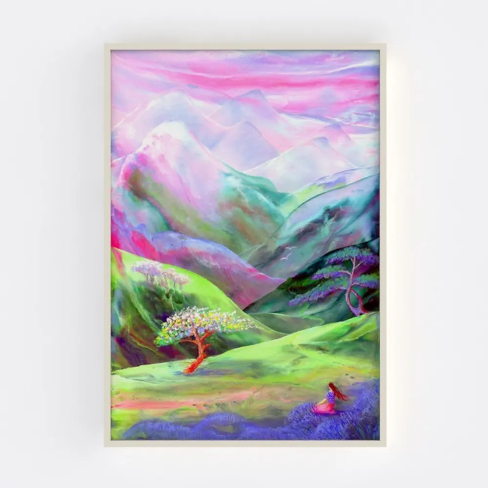 CHAOSETKEN Hummingbird Canvas Wall Art Colorful