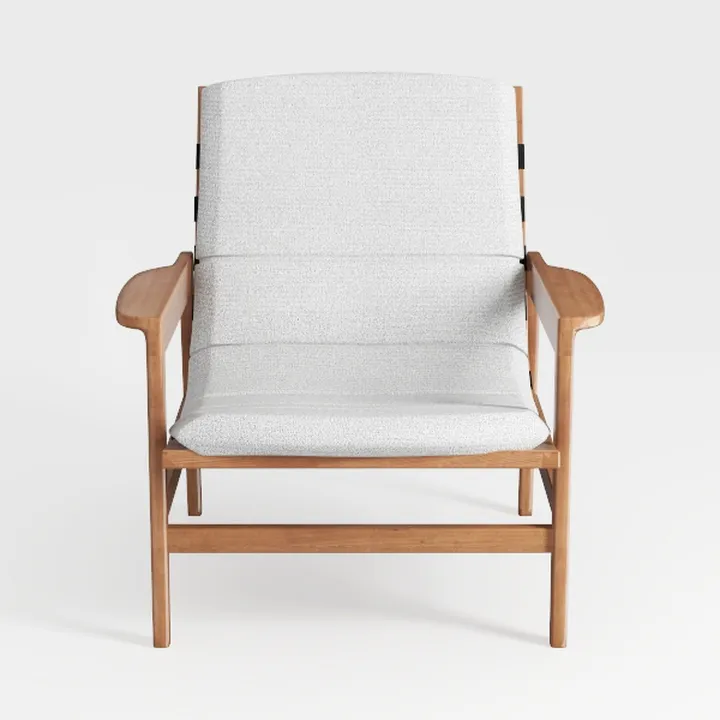 Bonnlo High Back Teddy Fleece White Accent Chairs 