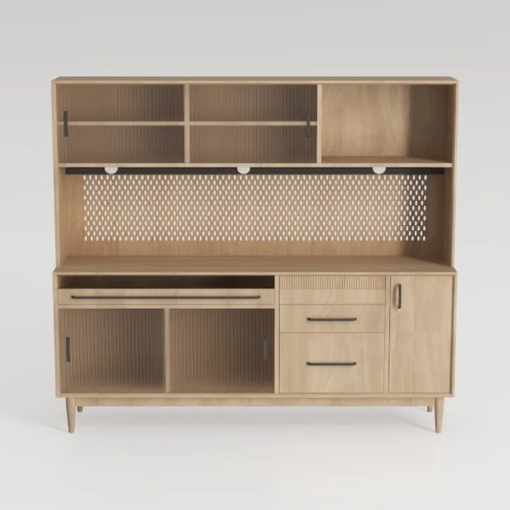 Bookshelf and Bookcase with 3 Drawers, 4-Tier