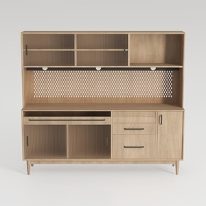 Minimalist Solid Wood Multifunctional Storage Cabinet 3D Model