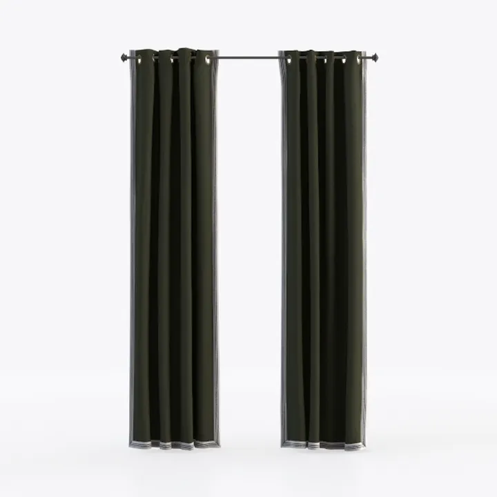 KOUFALL Olive Green Curtains 96 Inches Long 2 