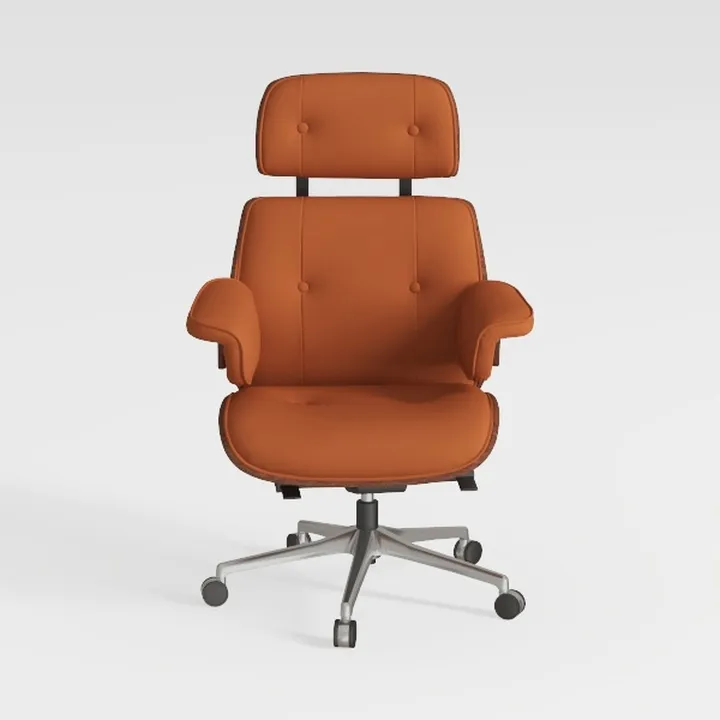 Button Tufted Orange Velvet Accent Chair Set of
