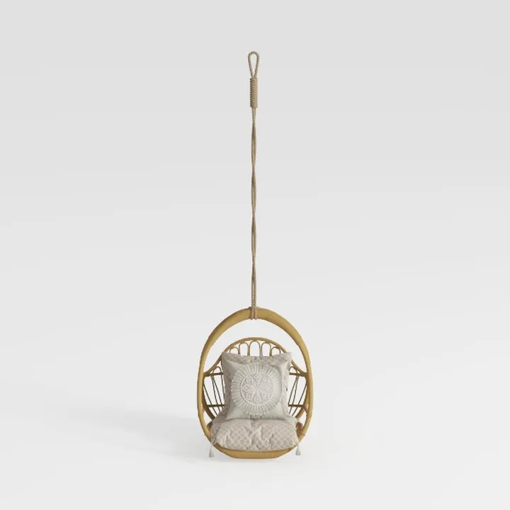 KOUBOO Hanging Rattan Swing Chair with Seat Cushio