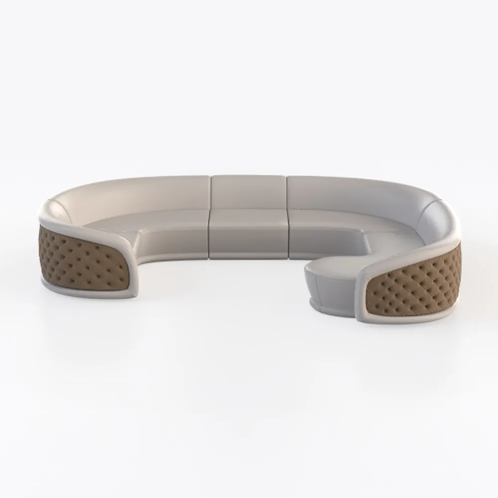 12 Pieces Patio Furniture Sets with 4 X Curved Sof